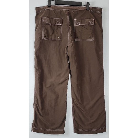 Eddie Bauer Brown Hiking Pants Womens 14, Lightweight w/Zip Pockets 100% Nylon - Picture 6 of 14